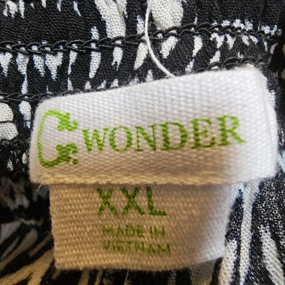 NWT Wonder Limited Morocco‎ black,white tribal palazzo plus side pants - Picture 12 of 12